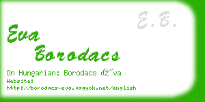 eva borodacs business card